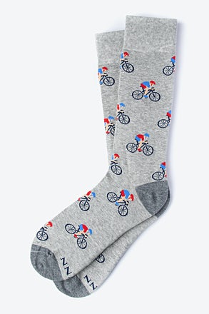 _Spin Cycle Gray Medium-Large Sock_