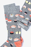 Sushi Gray Sock Photo (2)
