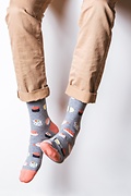 Sushi Gray Sock Photo (1)