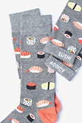 Sushi Gray Sock Photo (2)