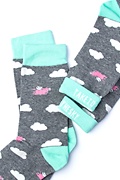 Take to the Sky Gray Small-Medium Sock Photo (1)