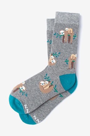 That Sloth Life Gray Small-Medium Sock