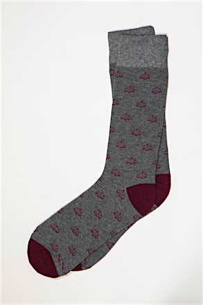 _Tip the Scales | Scales of Justice | Lawyer Gray Medium-Large Sock_