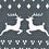 Gray Carded Cotton Ugly Sweater Medium-Large Sock