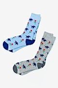Victory Rose Gray His & Hers Socks Photo (0)