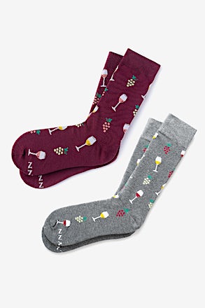 Wine Snob Gray His & Hers Socks