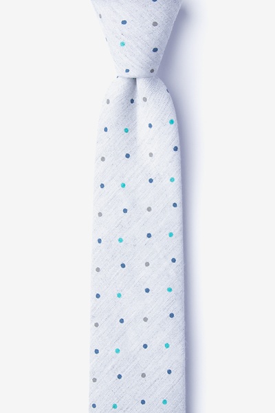 Gray Cotton Alliance Skinny Tie