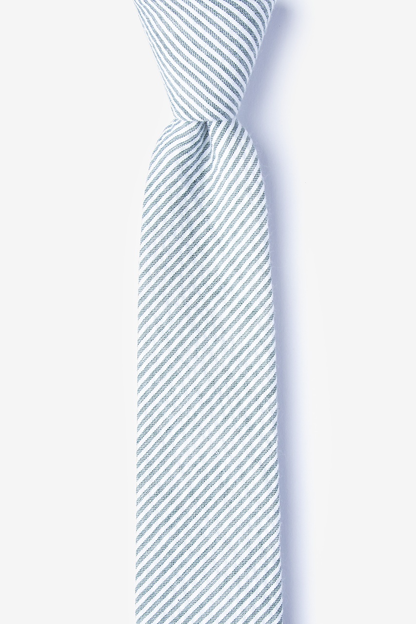 Cheviot Gray Skinny Tie Photo (0)