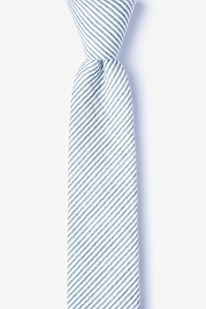 _Cheviot Gray Skinny Tie_