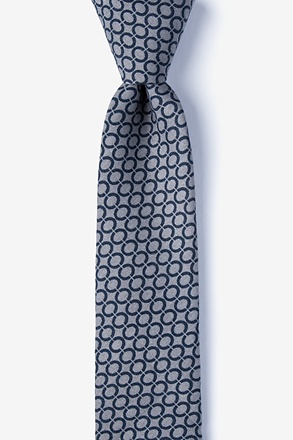 _Circleville Gray Skinny Tie_