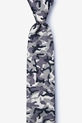 Combat Gray Skinny Tie Photo (0)