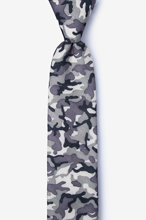 Combat Gray Skinny Tie