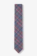 Gray Checkers Skinny Tie Photo (1)