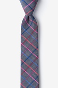 Gray Checkers Skinny Tie Photo (0)