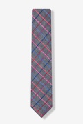 Gray Checkers Skinny Tie Photo (1)