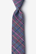 Gray Checkers Skinny Tie Photo (0)