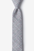 Gray Pennington Dash Skinny Tie Photo (0)
