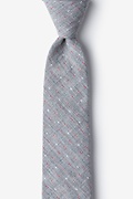 Gray Pennington Dash Skinny Tie Photo (0)