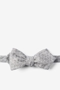 Gray Tangent Diamond Tip Bow Tie Photo (0)