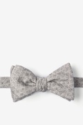 Gray Tangent Self-Tie Bow Tie Photo (0)
