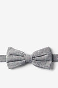 Pennington Dash Gray Pre-Tied Bow Tie Photo (0)