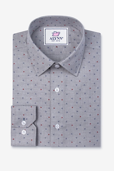 Gray Cotton Percy Casual Shirt | Ties.com