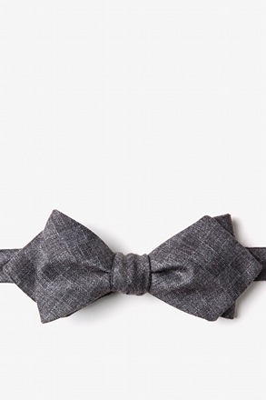 Prescott Gray Diamond Tip Bow Tie