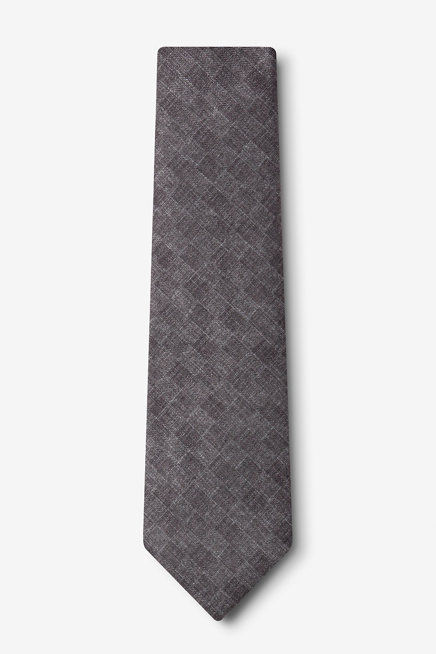 Gray Cotton Prescott Extra Long Tie | Ties.com