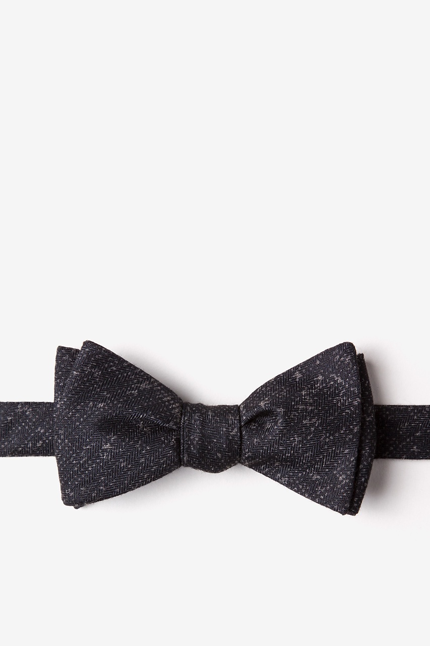 Gray Cotton Wilsonville Self-Tie Bow Tie | Ties.com