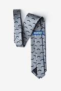 Bats Gray Extra Long Tie Photo (1)