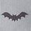 Gray Microfiber Bats Self-Tie Bow Tie