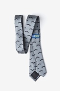 Bats Gray Skinny Tie Photo (1)