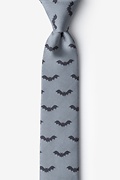 Bats Gray Skinny Tie Photo (0)
