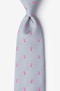 Gray Microfiber Breast Cancer Ribbon