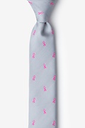 Gray Microfiber Breast Cancer Ribbon
