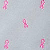 Gray Microfiber Breast Cancer Ribbon Skinny Tie