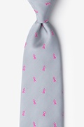 Breast Cancer Ribbon Gray Tie Photo (0)