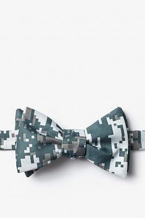 _Digital Camo Gray Self-Tie Bow Tie_