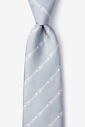 Flying Arrows Gray Extra Long Tie Photo (0)