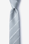 Flying Arrows Gray Skinny Tie Photo (0)