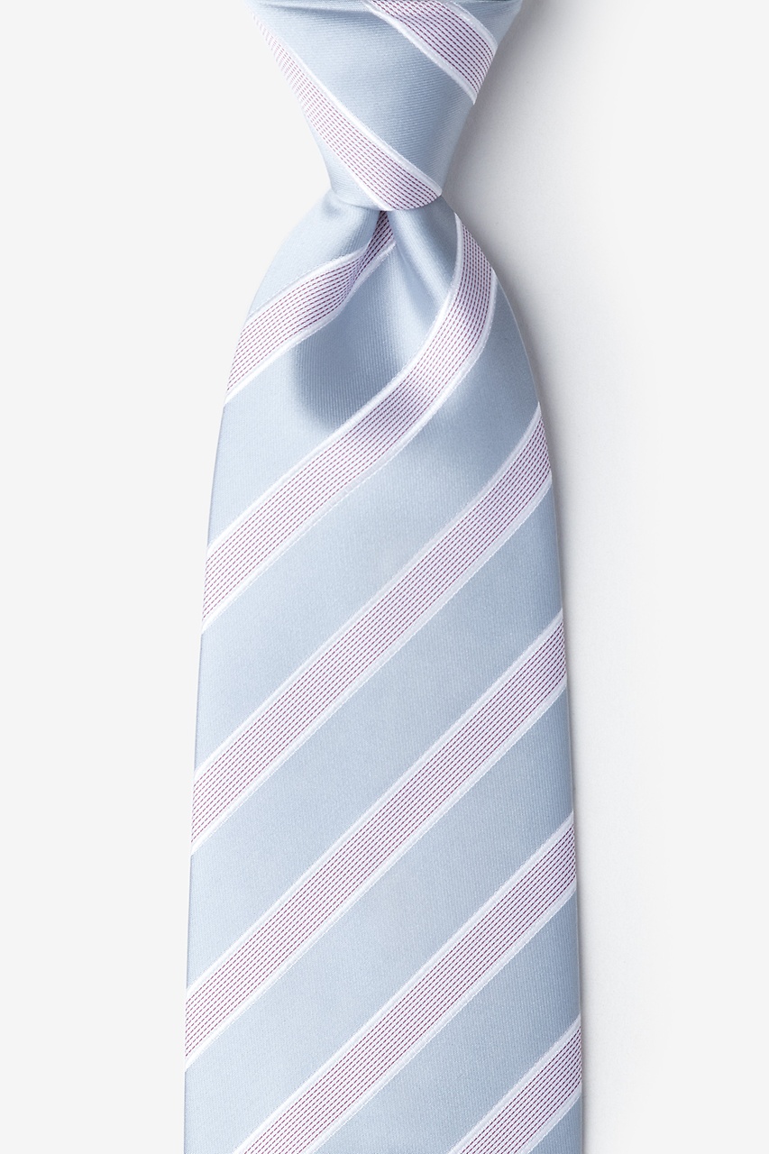 Jefferson Stripe Gray Extra Long Tie Photo (0)
