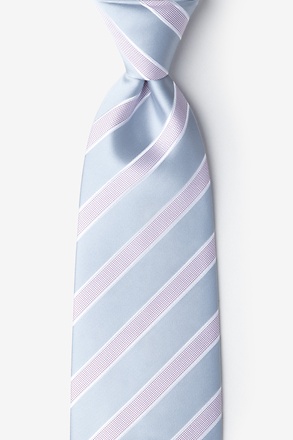 _Jefferson Stripe Gray Extra Long Tie_