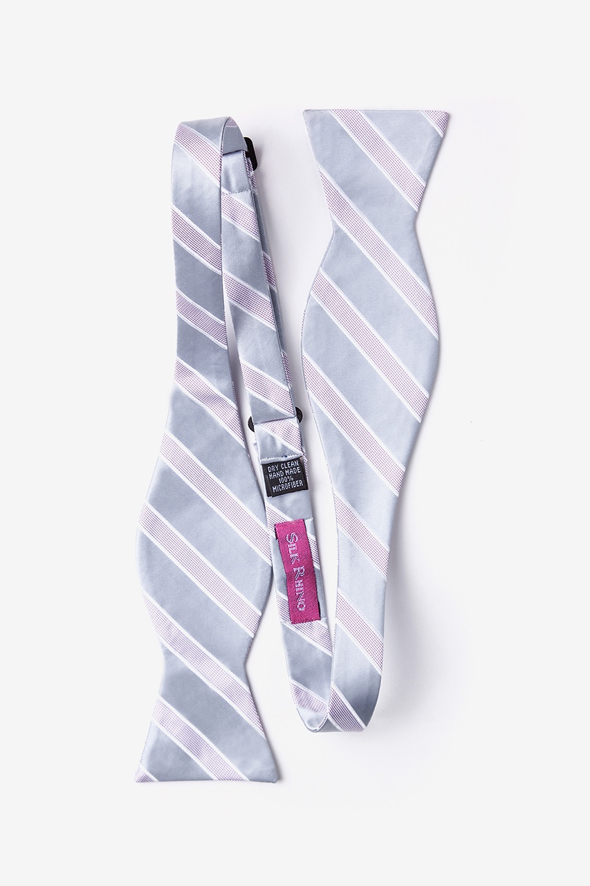 Jefferson Stripe Gray Self-Tie Bow Tie Photo (1)