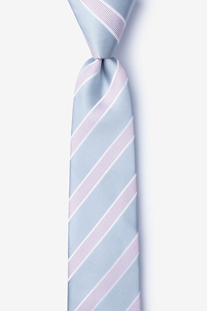 Jefferson Stripe Gray Skinny Tie