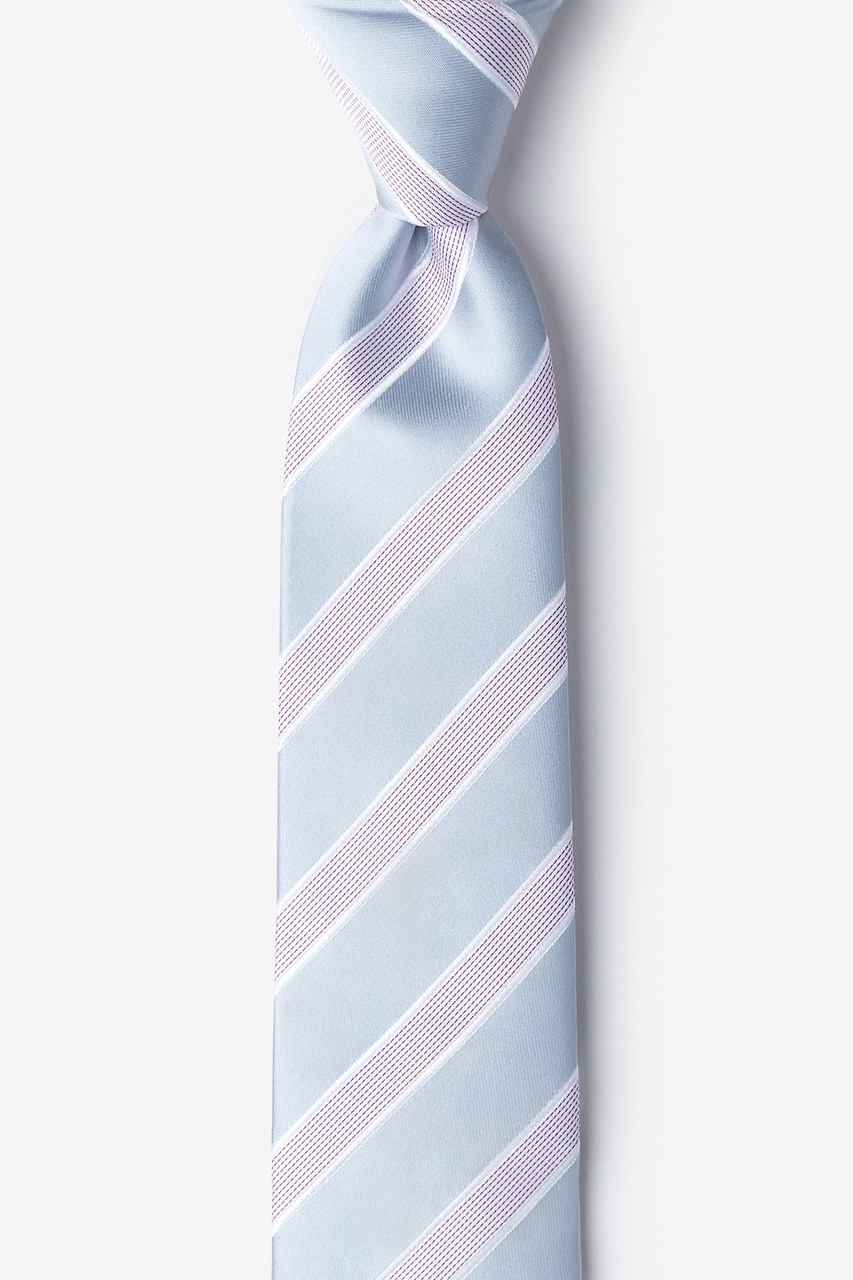Jefferson Stripe Gray Tie For Boys Photo (0)