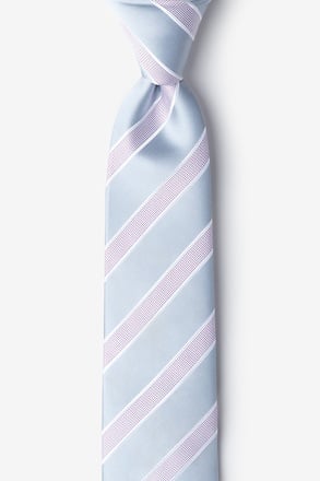 Jefferson Stripe Gray Tie For Boys