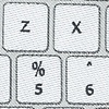 Gray Microfiber QWERTY Keyboard 2.0 Extra Long Tie