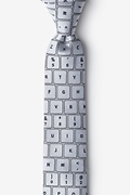 QWERTY Keyboard 2.0 Gray Skinny Tie Photo (0)