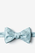 Snowflakes Gray Self-Tie Bow Tie Photo (0)