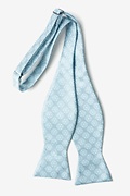 Snowflakes Gray Self-Tie Bow Tie Photo (1)